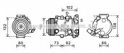 AVA QUALITY COOLING tok600 -  Компрессор, кондиционер